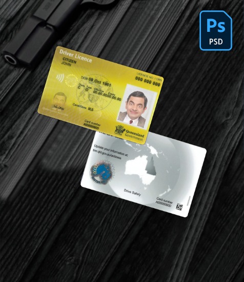 Australia Queensland Driving License 2019-present PSD